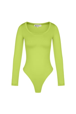 Polyester Vrouwen Lange Mouw Bodysuit Hoge Stretch Passend h5 Afbeelding6