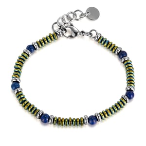 Vintage Annulus Stainless Steel Men's Beaded Bracelets h5