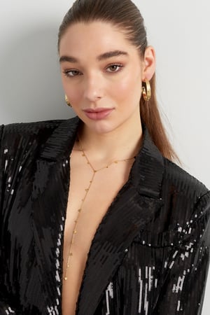 Necklace coins with center piece - Silver Color color h5 Picture2