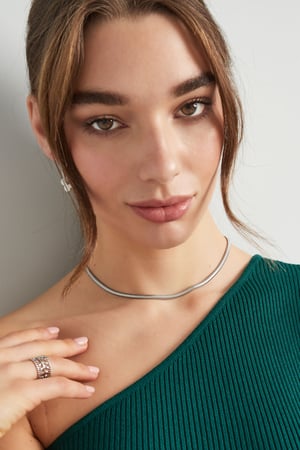 necklace flat with print - Gold color-4.0mm h5 Picture2