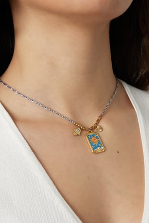 Collier Aurora - Couleur bleu et or h5 Image2