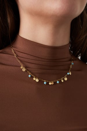 necklace mix of Gold color and red h5 Picture2