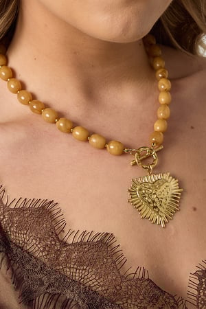 Bead necklace with front closure charm h5 Picture5