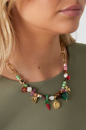 Colliers de perles en forme de cœur et de soleil, style décontracté, style ethnique, pour femme h5 Image3