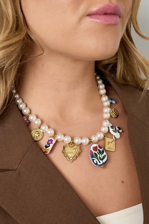 Plastic Beaded Necklaces Heart Casual Daily Ethnic Series Women's jewelry h5 Picture3