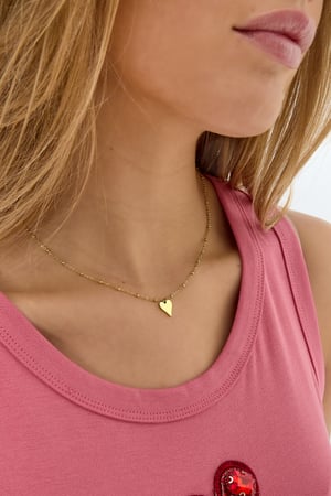 necklace with balls and heart charm h5 Picture3