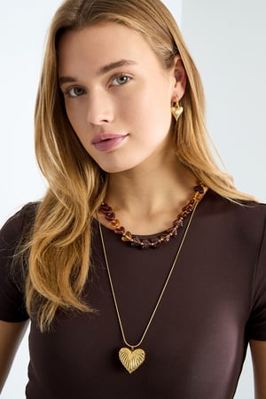 Stainless Steel Long Necklaces Heart Casual Daily Simple Series Women's jewelry h5 Picture2