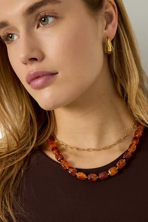 Collane con perline in acrilico, perline, serie classica retrò quotidiana, gioielli da donna h5 Immagine3