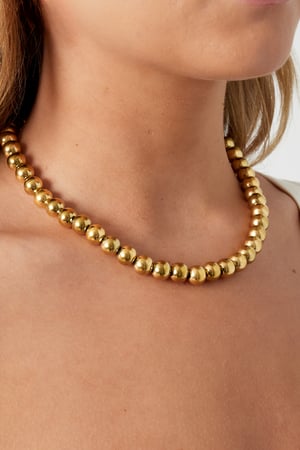 Hollow bead necklace -10mm h5 Picture2