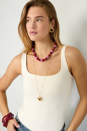 Collier avec des perles de différentes tailles h5 Image2