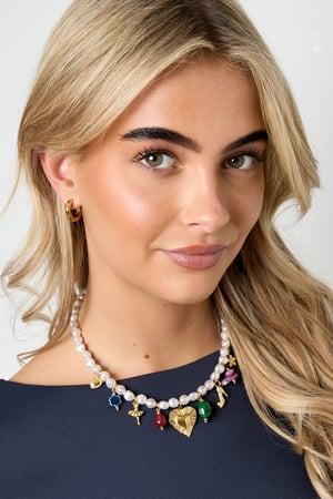 Imitation Pearl Beaded Necklaces Heart Casual Daily Romantic Series Women's jewelry h5 Picture3