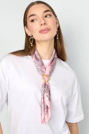 Scarf clip heart-shaped and structured h5 Picture2