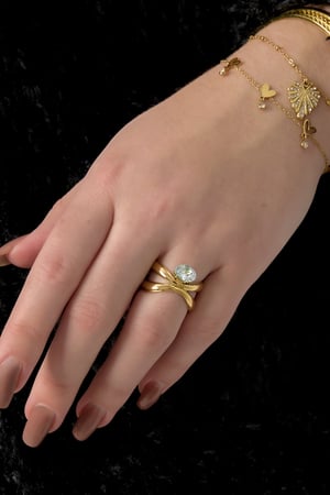 Stainless Steel Gemstone Rings lines Simple Daily Simple Series Women's jewelry h5 Picture2