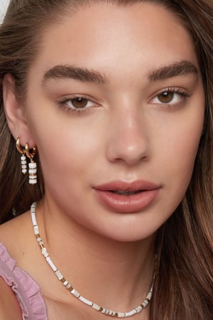 Earrings flat beads - Gold Color Stainless Steel h5 Picture4