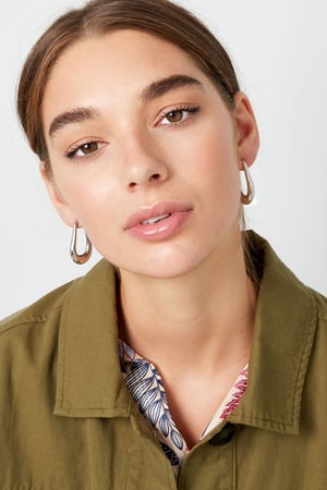 Earrings aesthetic drop - Silver Color color h5 Picture2