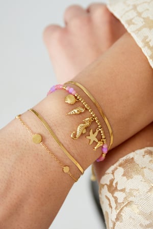 Doppeltes Münzarmband - Goldfarben h5 Bild2