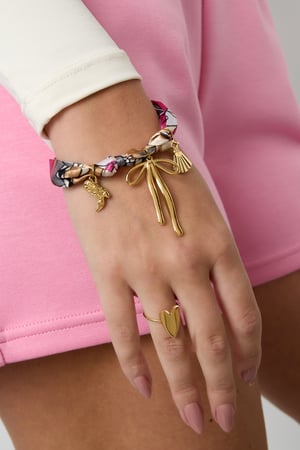 Braccialetti con ciondoli in acciaio inossidabile con nodo a fiocco, casual, semplici, da indossare tutti i giorni, gioielli da donna h5 Immagine2