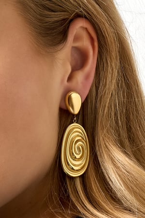 Orecchini pendenti in acciaio inossidabile di forma irregolare, casual, quotidiani, semplici, gioielli da donna h5 Immagine3