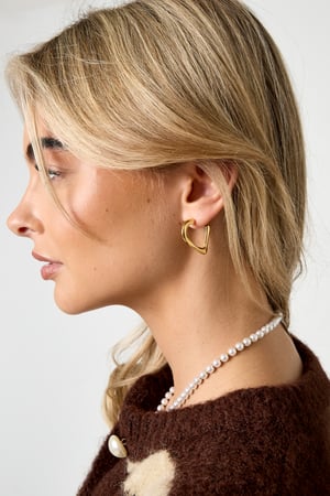 Hoop Earrings Heart Simple Daily Simple Series Women's jewelry h5 Picture2