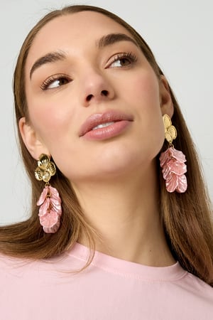 Flower earrings with mother of pearl h5 Picture2