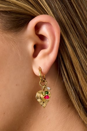 Heart Happy Charm earrings h5 Picture3