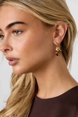 Boucles d'oreilles pendantes en acier inoxydable, style cœur, décontractées, simples et quotidiennes, bijoux pour femmes h5 Image4