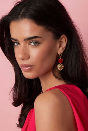 Stainless Steel Dangle Earrings Heart Casual Daily Romantic Series Women's jewelry h5 Picture2