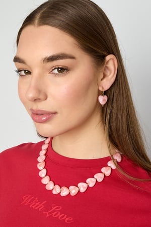 Earrings with heart-shaped beads h5 Picture3