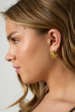 Small double braided hoop earrings h5 Picture4