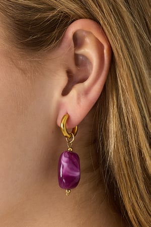 Resin Drop Earrings irregular shape Casual Daily Simple Series Women's jewelry h5 Picture3