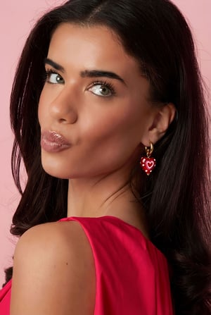 Stainless Steel Drop Earrings Heart Casual Daily Romantic Series Women's jewelry h5 Picture2