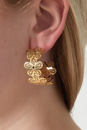 Flowers hoop earrings h5 Picture2