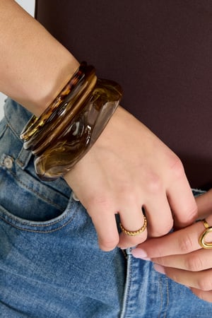 Acryl Armreifen Einfarbig Casual Täglich Einfache Serie frauen schmuck h5 Bild2