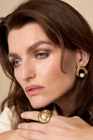 Stainless Steel Stud Earrings circle Casual Daily Simple Series Women's jewelry h5 Picture2