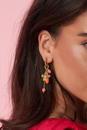 Stainless Steel Dangle Earrings Flower Casual Daily Romantic Series Women's jewelry h5 Picture4