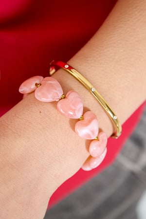 Bracelet with heart-shaped beads h5 Picture2