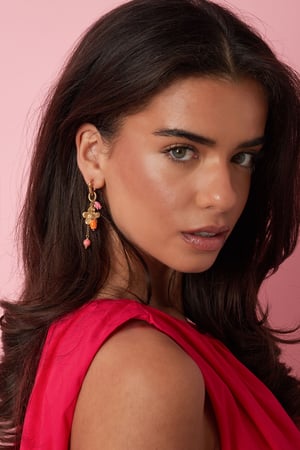 Stainless Steel Dangle Earrings Flower Casual Daily Romantic Series Women's jewelry h5 Picture3