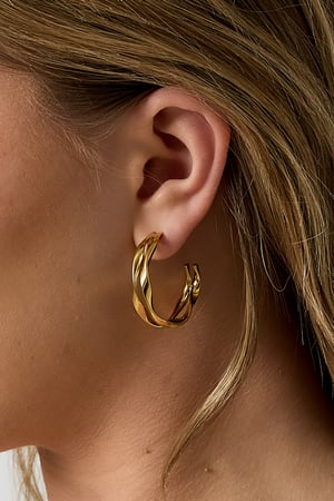 Organic double hoop earrings h5 Picture4