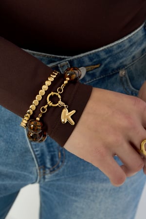 Braccialetti con perline in acrilico, stampa leopardata, casual, quotidiani, semplici, gioielli da donna-16mm h5 Immagine2