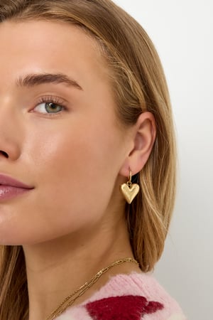 Boucles d'oreilles pendantes en forme de cœur, série simple et décontractée pour le quotidien, bijoux pour femmes h5 Image4
