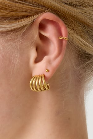 Paslanmaz Çelik Küpe Geometrik Günlük Basit Seri Kadın Takıları h5 Resim2