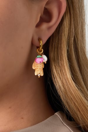 Fish and 2 pearls Earrings h5 Picture2