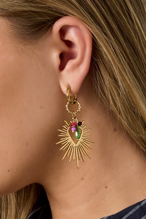 Shining Heart Happy Charm earrings h5 Picture3