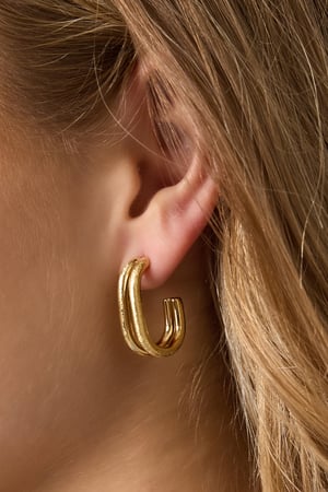 Hoop Earrings lines Casual Daily Simple Series Women's jewelry h5 Picture3