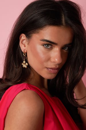 Stainless Steel Dangle Earrings Flower Casual Daily Simple Series Women's jewelry h5 Picture2