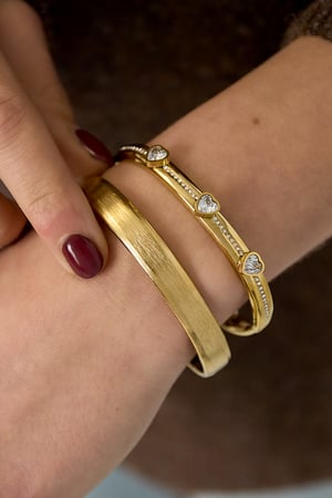 Edelstahl-Armreifen, rund, lässig, schlicht, Serie für Damenschmuck h5 Bild2