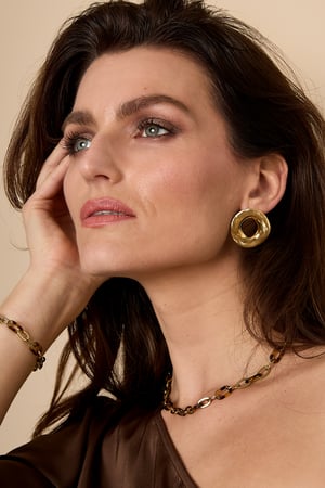 Çivi Küpeler Daire Günlük Basit Seri Kadın Takıları h5 Resim2