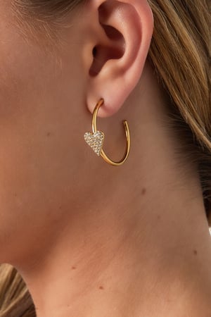 Heart hoop Earrings h5 Picture2