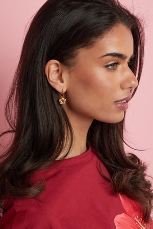 Earrings with stones in flower h5 Picture2