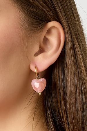 Earrings with heart-shaped beads h5 Picture4